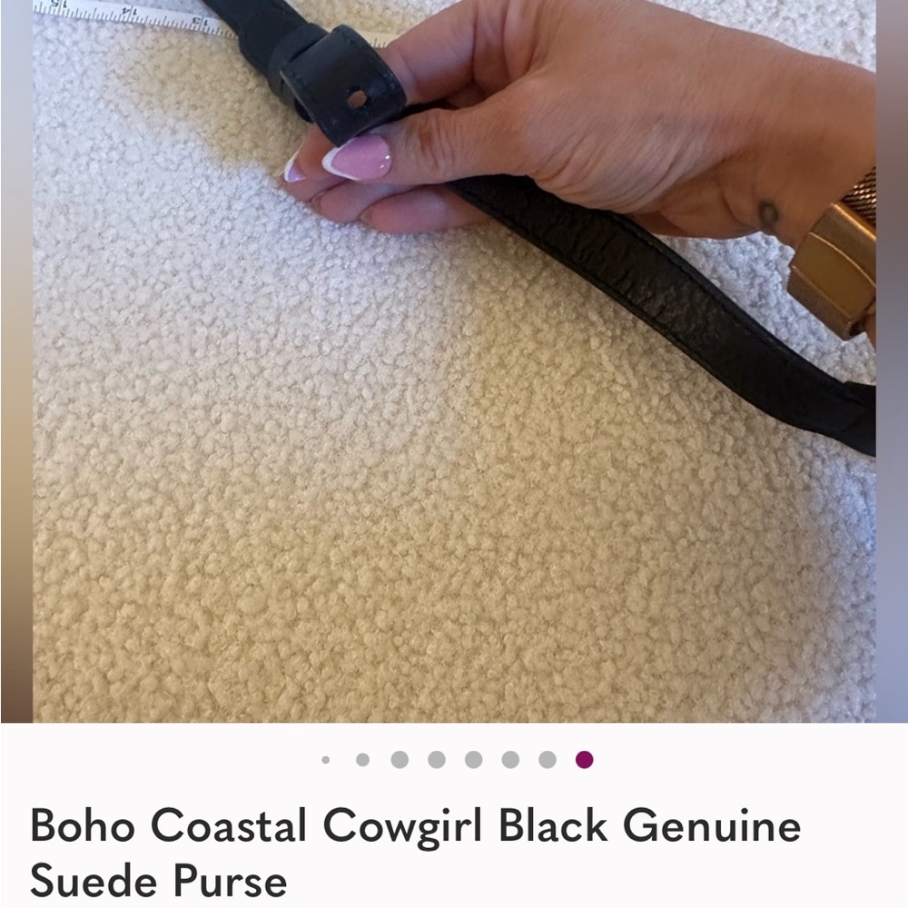 Zara Black Leather and Suede Coastal Cowboy Purse - Picture 9 of 13